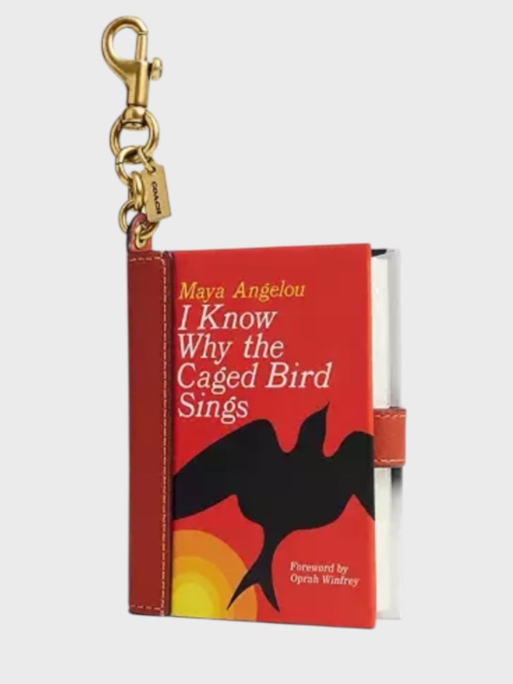 COACH Bag Charm Maya Angelou I Know Why the Caged Bird Sings Purse - Picture 2 of 5